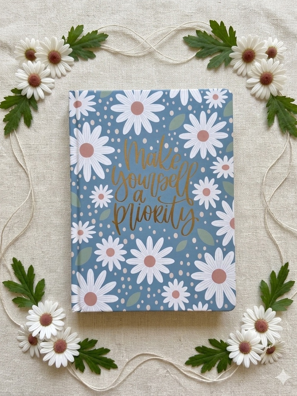 NWT "Make Yourself a Priority" Floral Hardcover Journal